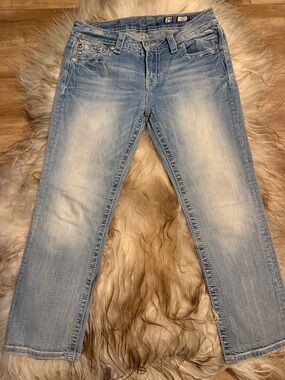 Miss Me Light Blue Straight Leg Jeans